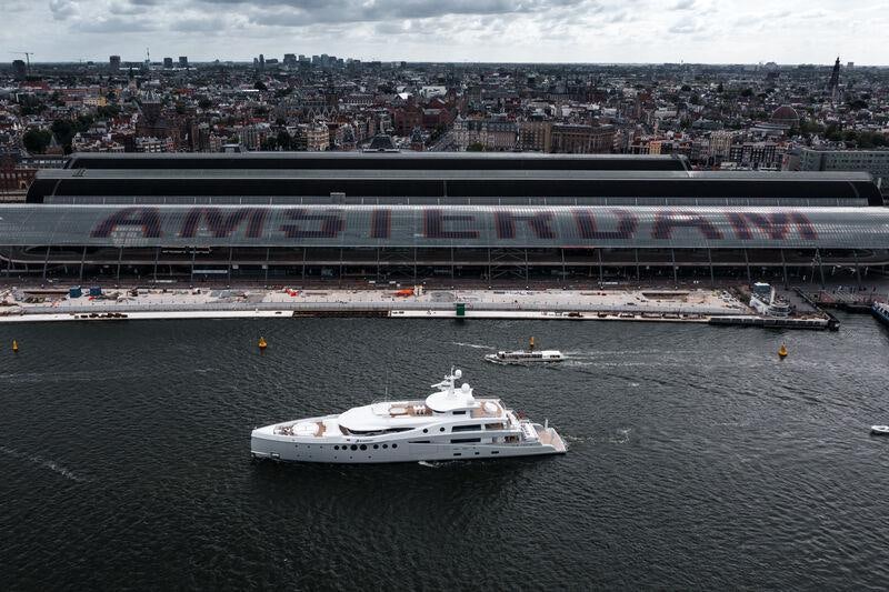 a boat on the water aboard STARDUST Yacht for Sale
