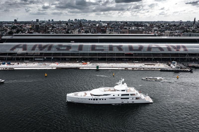 a boat on the water aboard STARDUST Yacht for Sale