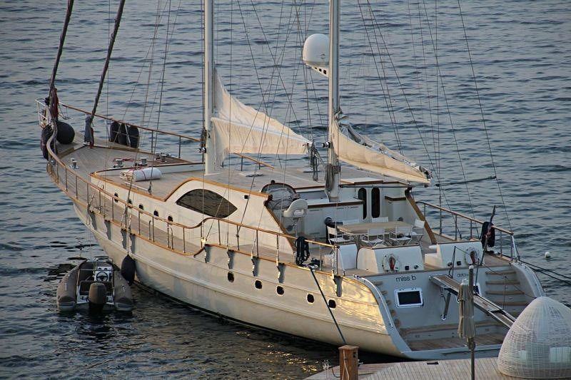 a boat in the water aboard MISS B Yacht for Charter