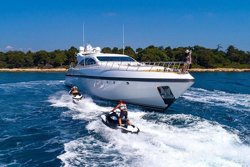 a boat on the water aboard LADY B Yacht for Charter