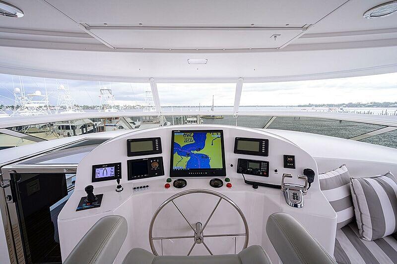 inside of a car aboard UNWINED Yacht for Charter