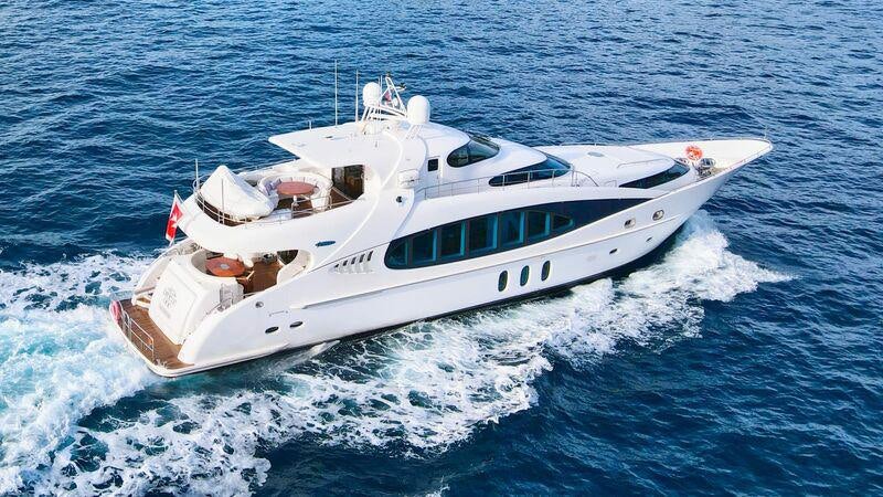 a boat on the water aboard SEA BREEZE ONE Yacht for Charter