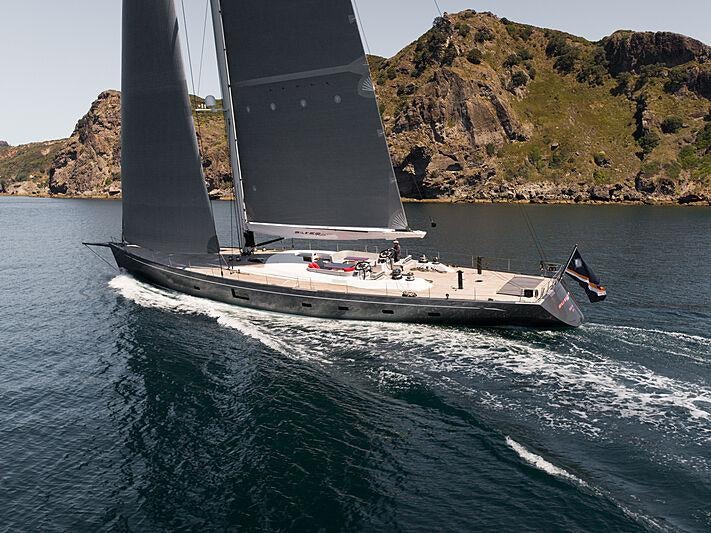 a boat sailing on the sea aboard SILVERTIP Yacht for Charter