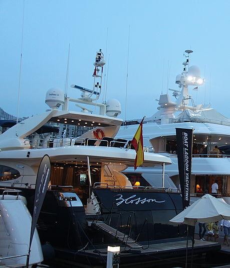 a boat on a dock aboard FOR YOUR EYES ONLY Yacht for Charter