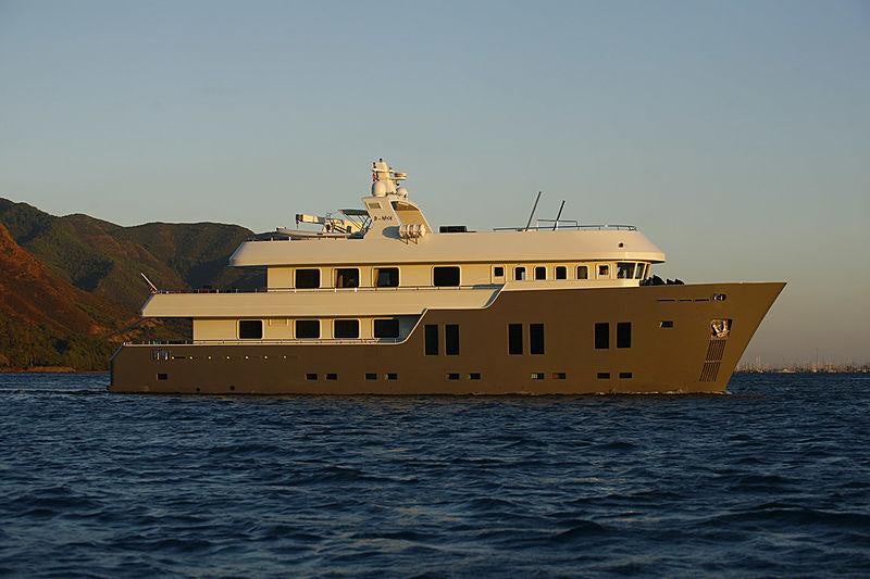 a large boat in the water aboard APNA Yacht for Charter