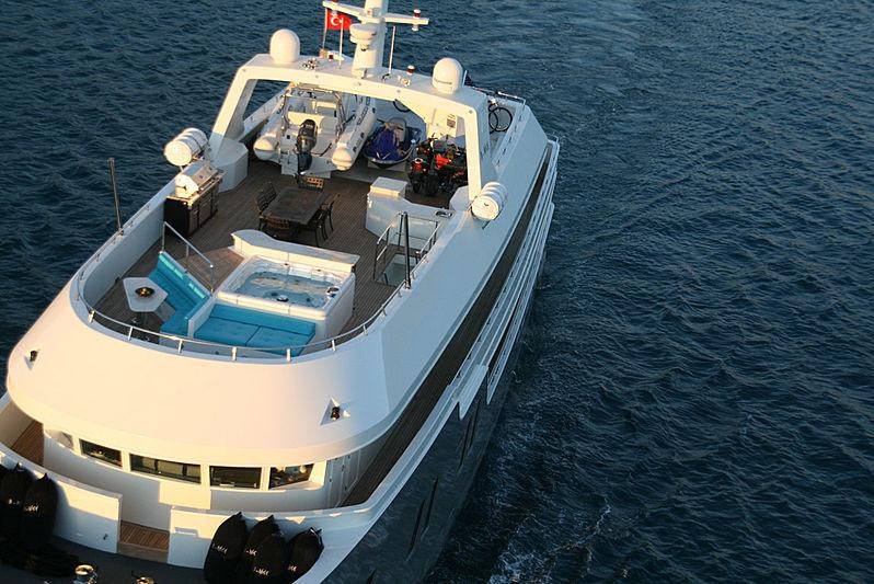 a boat in the water aboard APNA Yacht for Charter