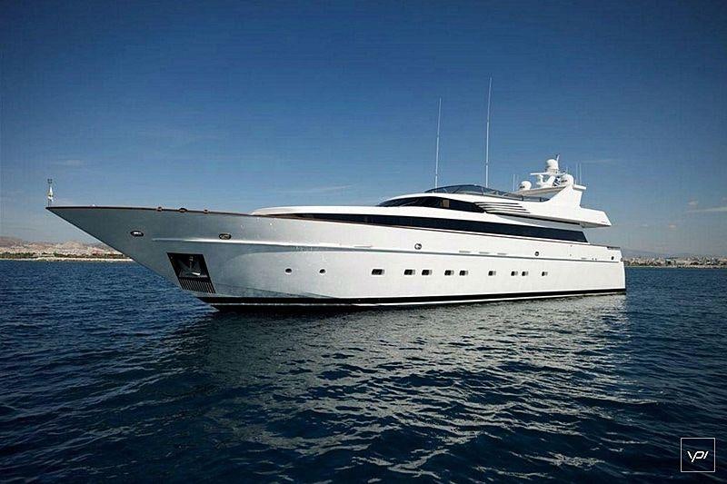 a white yacht on the water aboard FELIGO V Yacht for Charter
