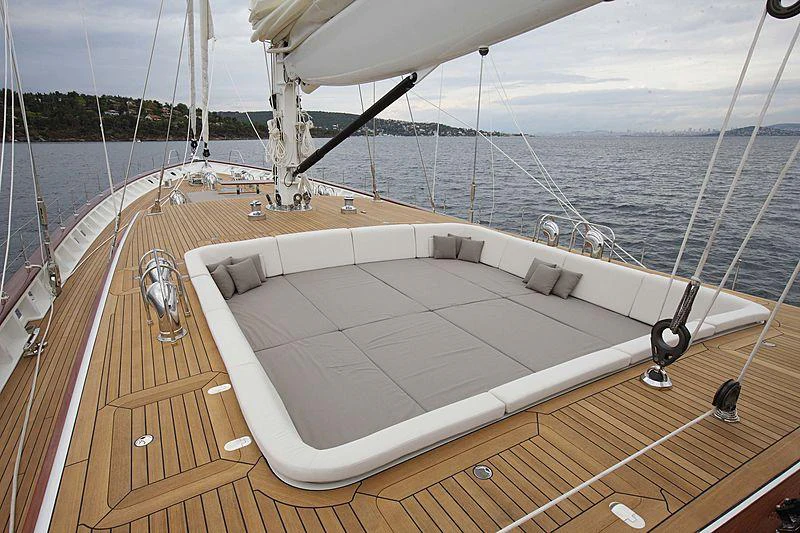 a deck on a ship aboard VAY Yacht for Charter