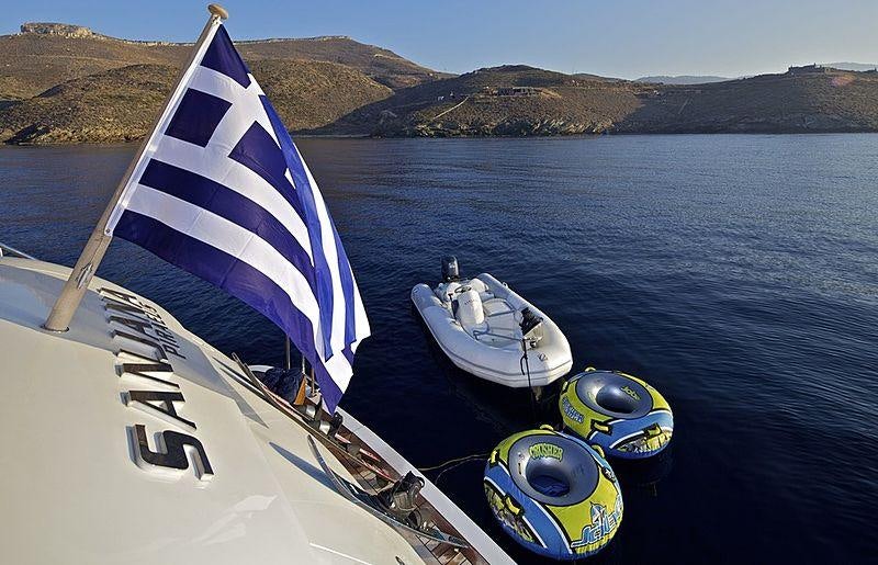 a boat on the water aboard SANJANA Yacht for Charter