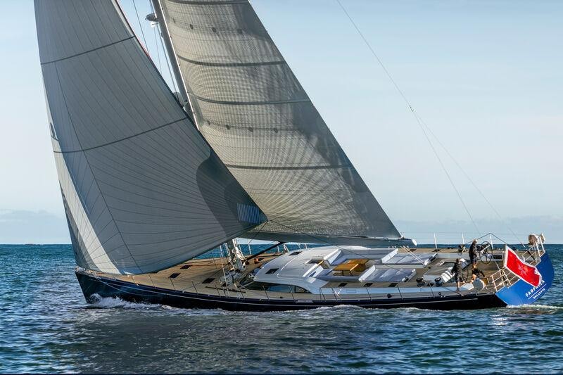 a sailboat on the water aboard FARFALLA Yacht for Charter