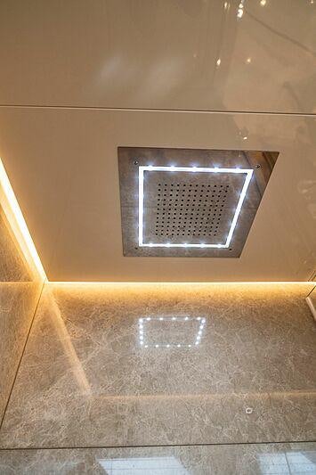 a microwave oven on a tile floor aboard THE PEDDLER Yacht for Sale