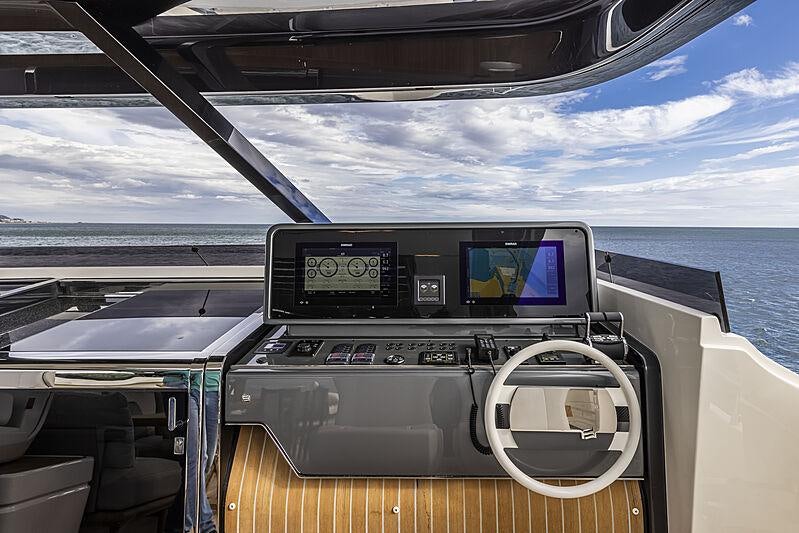 the inside of a boat aboard EPIC Yacht for Charter