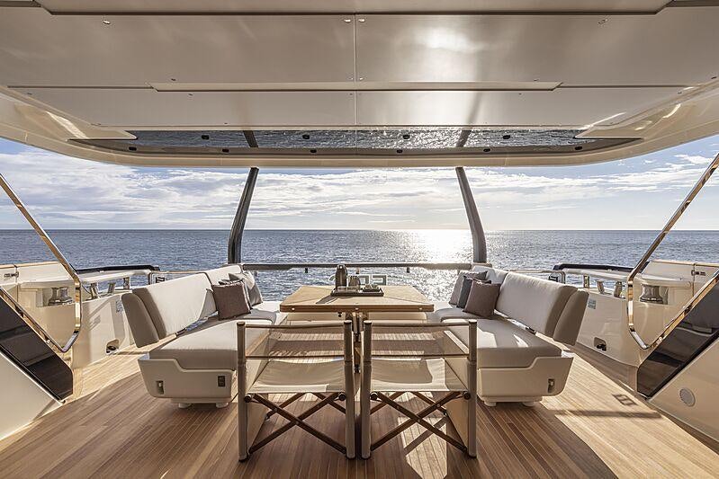 a boat on the water aboard EPIC Yacht for Charter