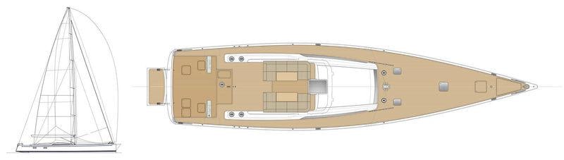a model of a building aboard ALIX Yacht for Sale