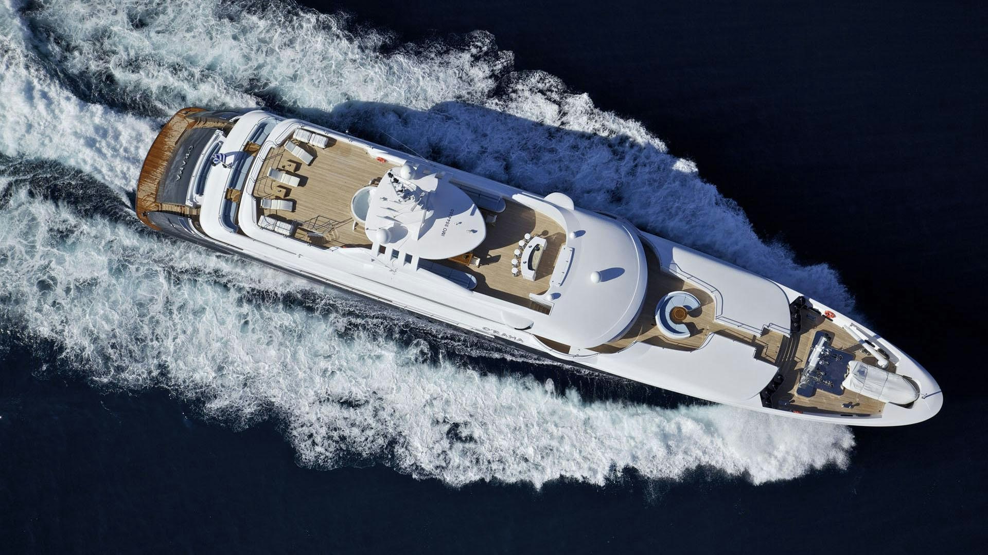 a satellite in space aboard MIA RAMA Yacht for Charter