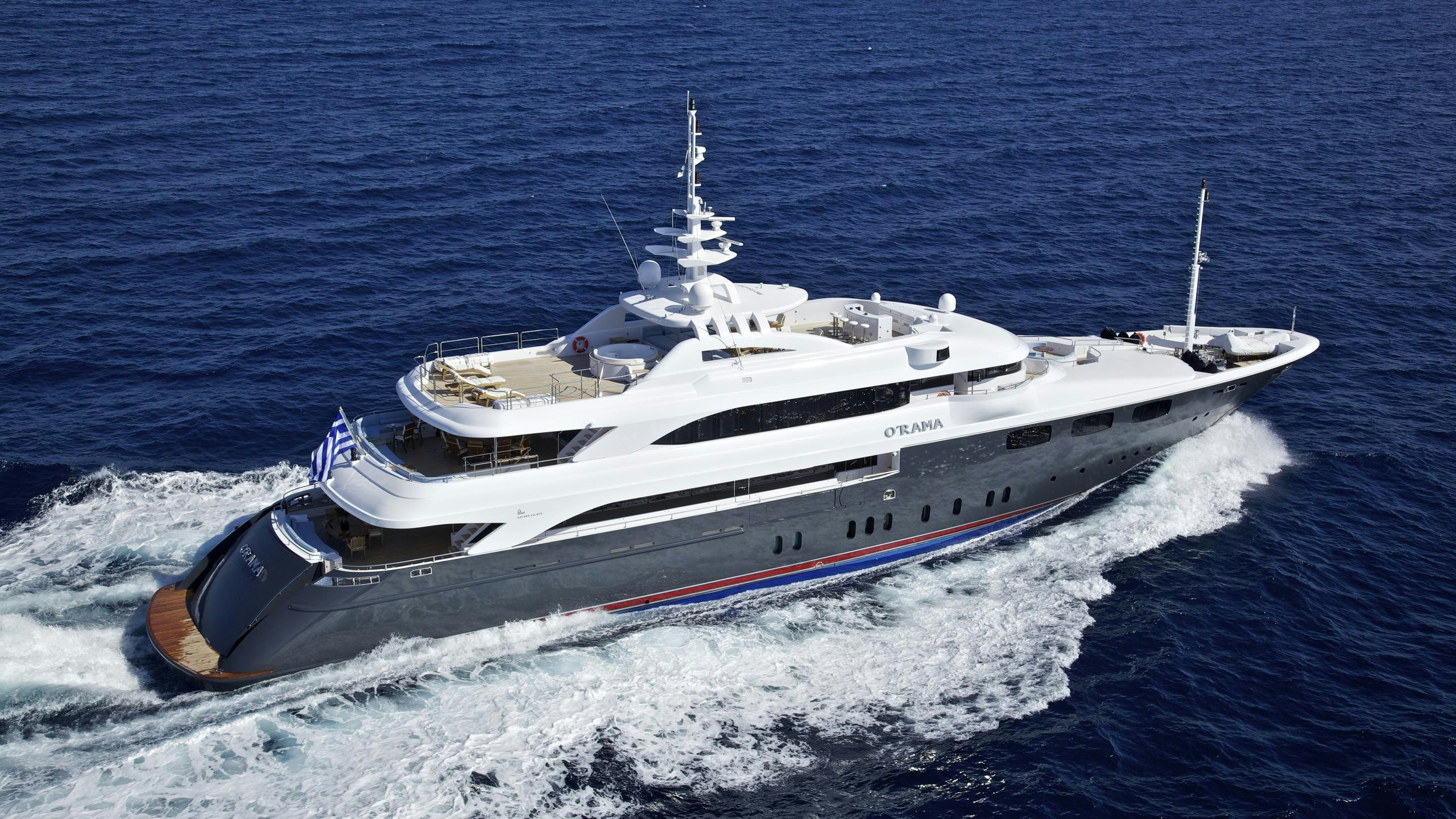 a boat on the water aboard MIA RAMA Yacht for Charter