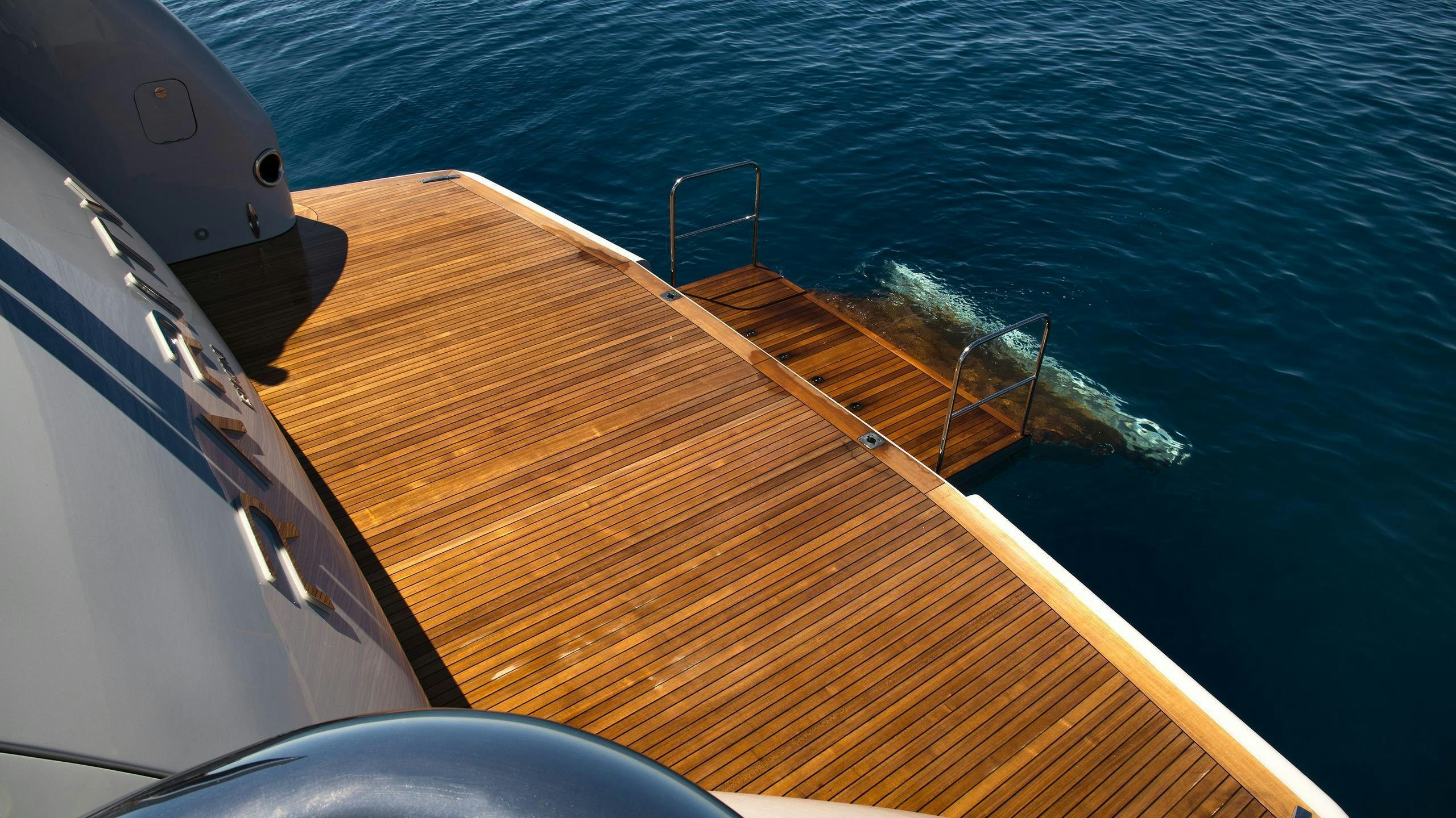 a boat on the water aboard TALEYA Yacht for Charter