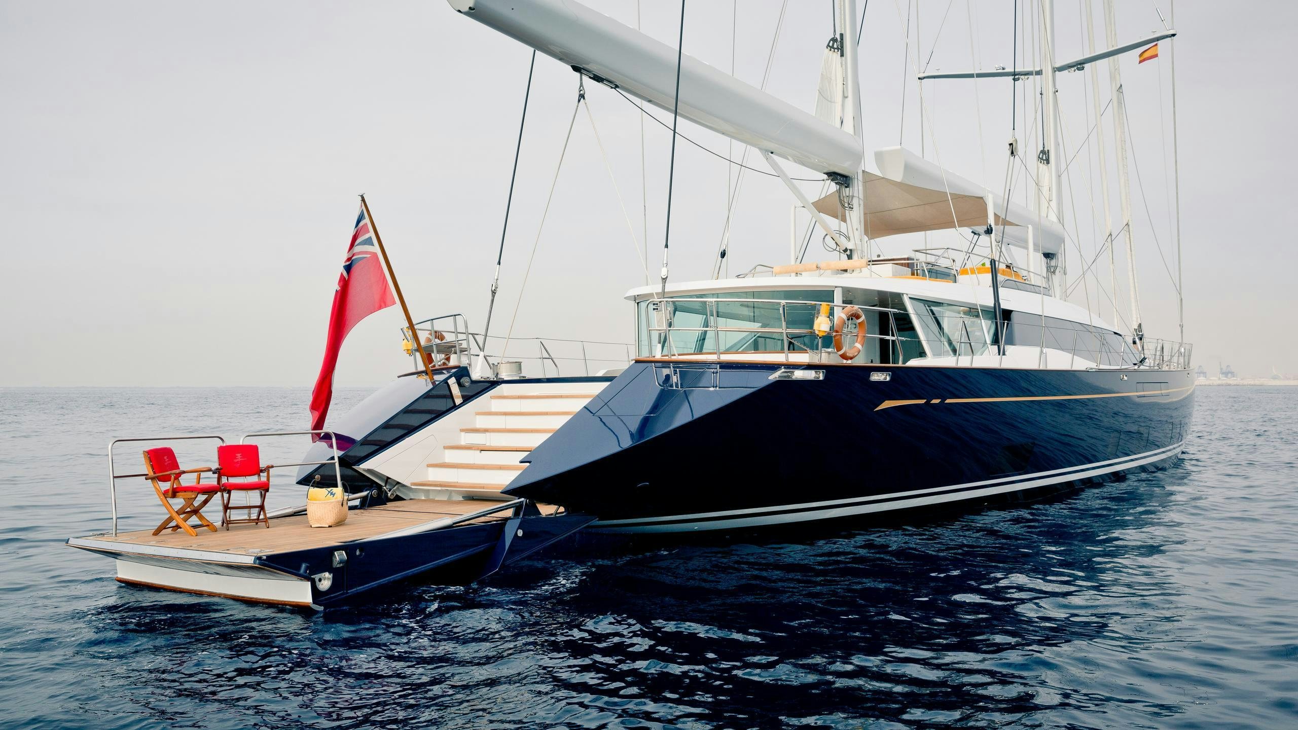 a boat on the water aboard Q Yacht for Charter