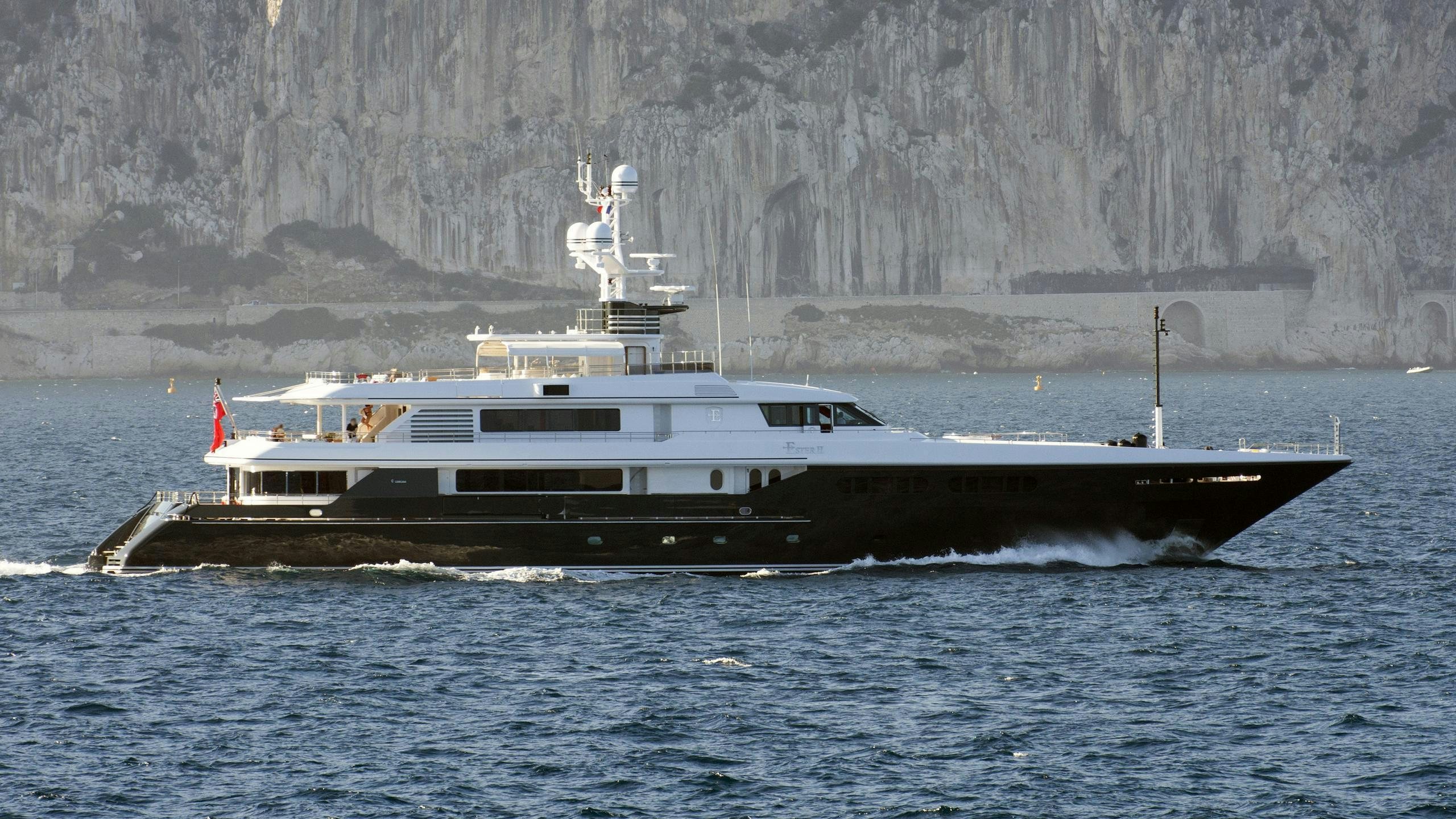a boat in the water aboard EMERALD (YET) Yacht for Charter