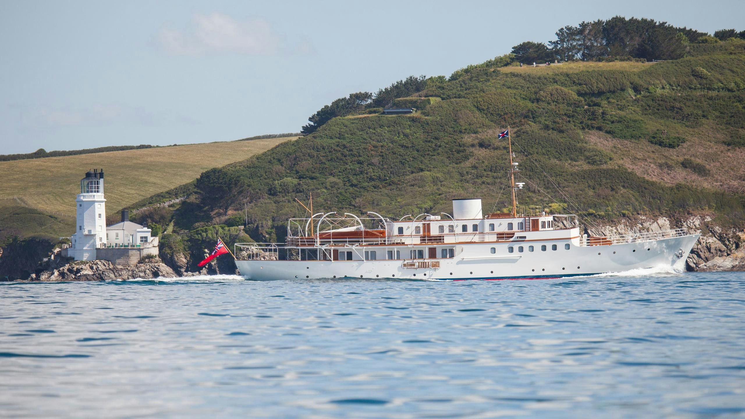 a boat on the water aboard MALAHNE Yacht for Charter