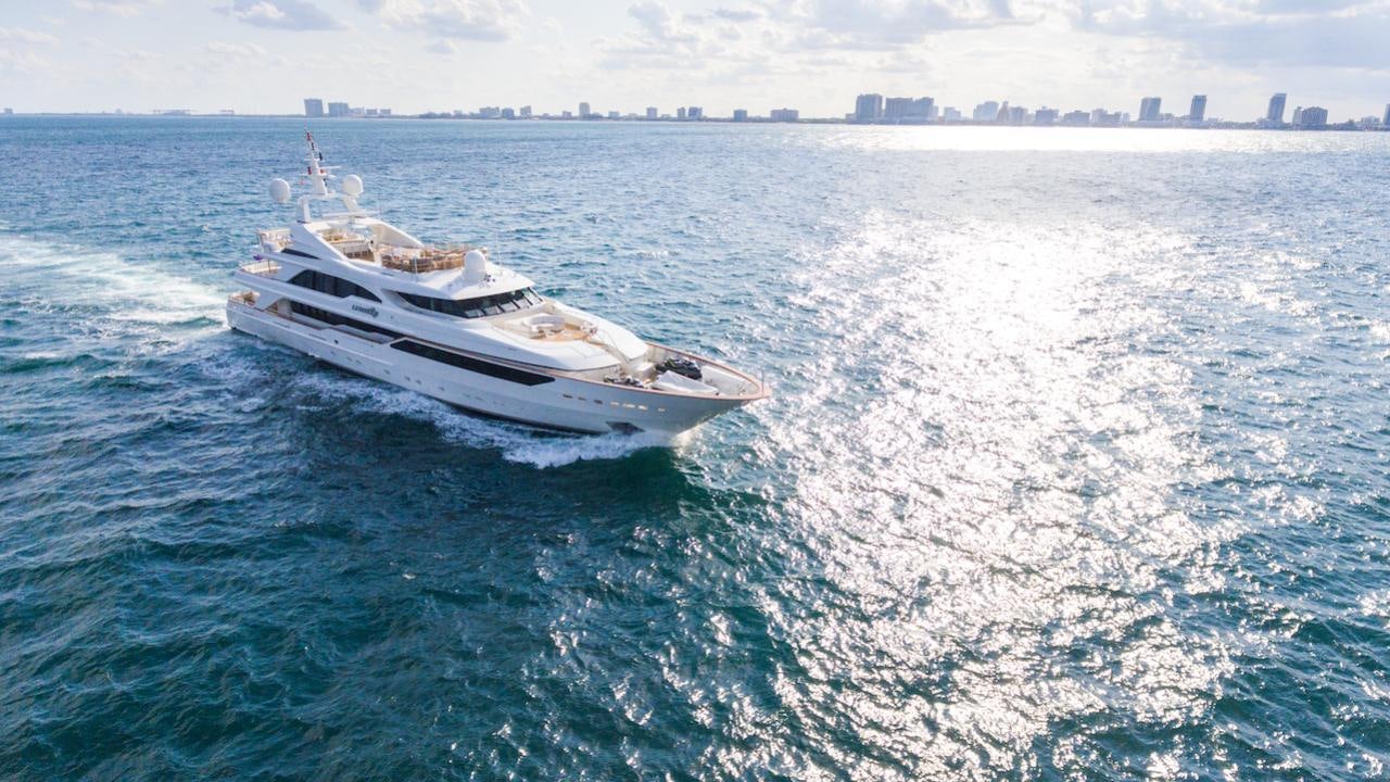 a boat on the water aboard BARENTS Yacht for Charter