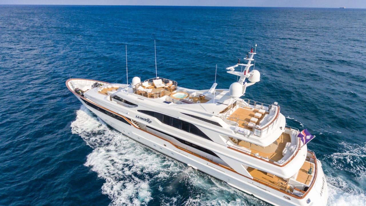 a ship on the water aboard BARENTS Yacht for Charter