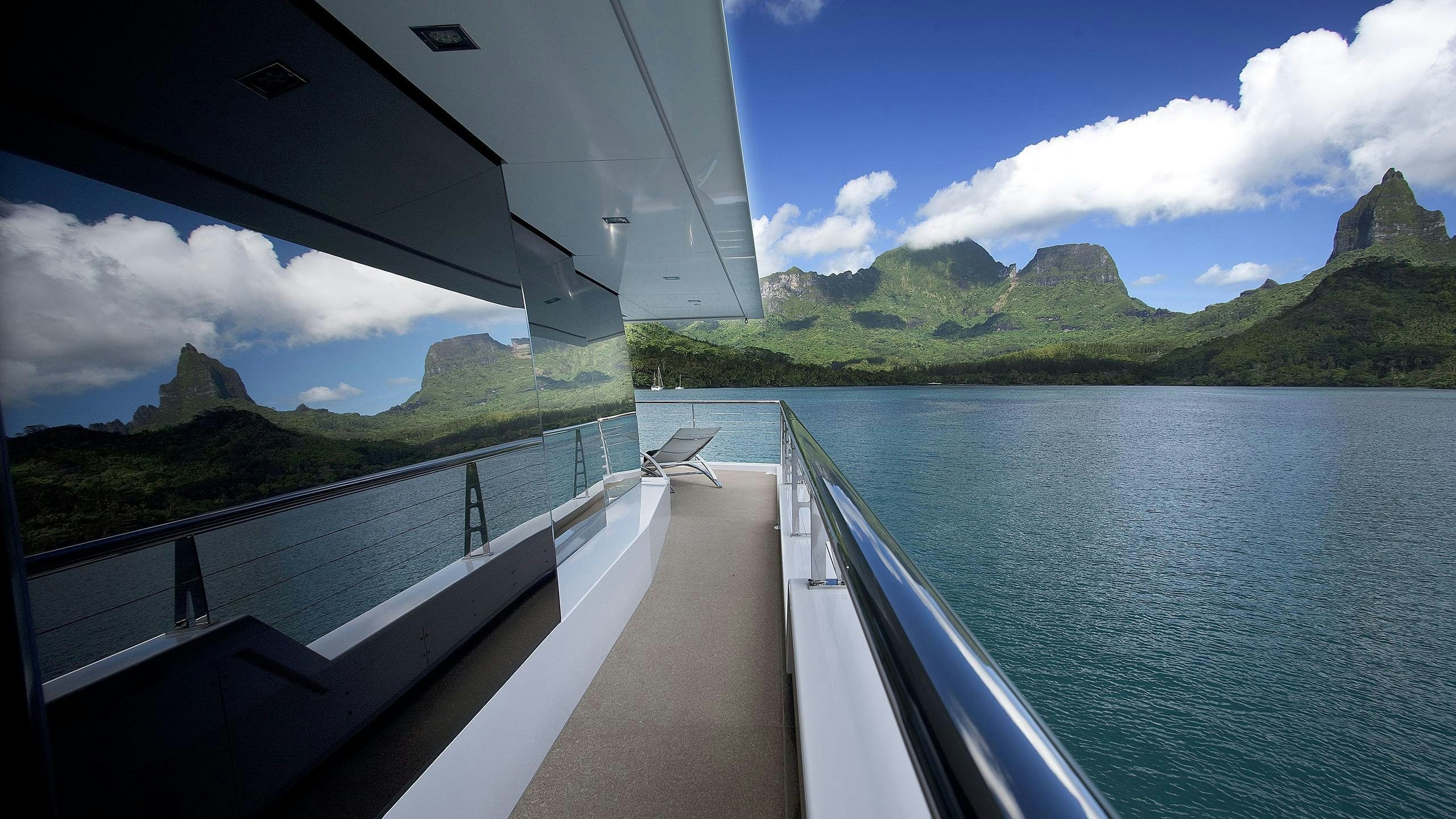 a boat on a body of water aboard BIG FISH Yacht for Charter