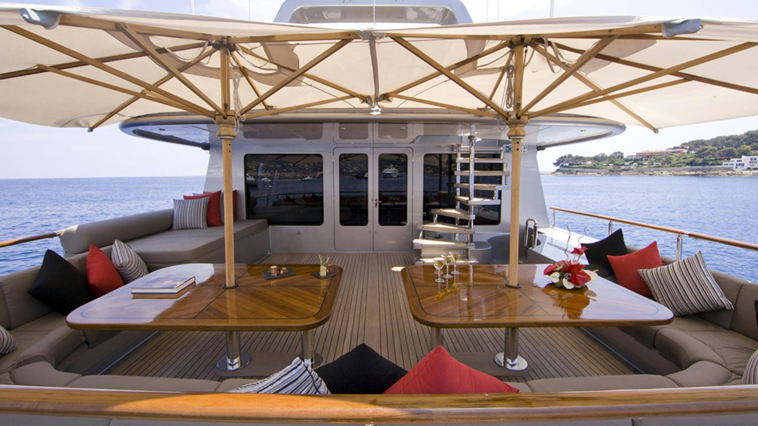 a boat on the water aboard SILVER DREAM Yacht for Charter