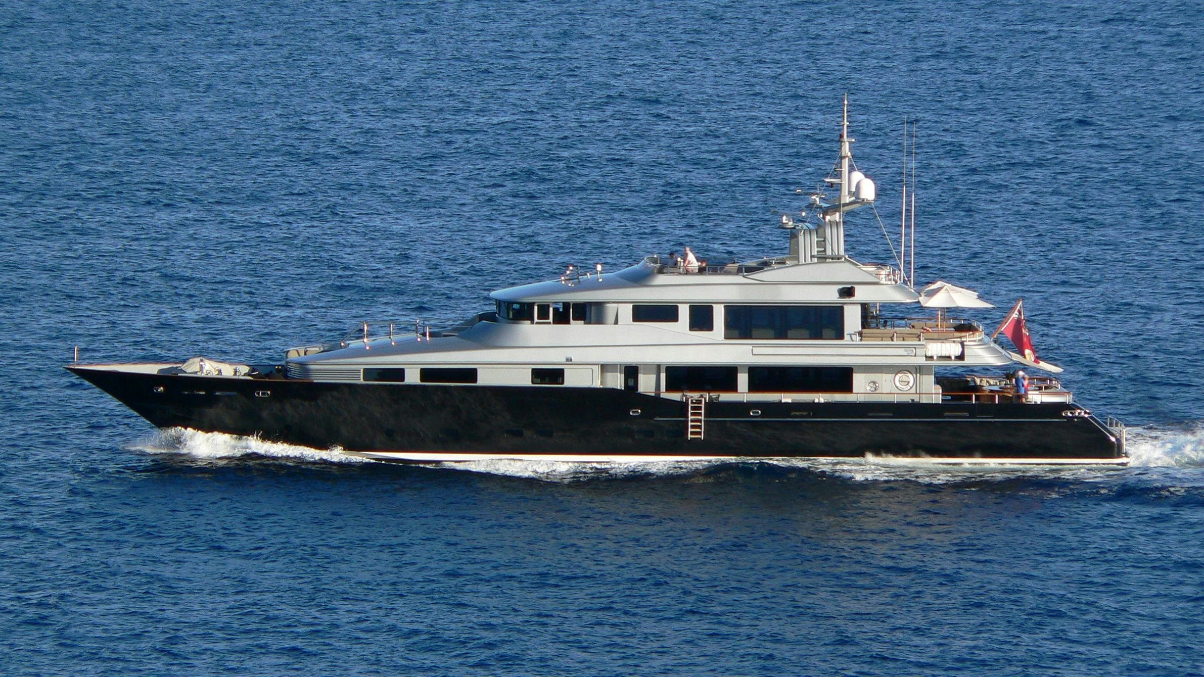 a large ship on the water aboard SILVER DREAM Yacht for Charter
