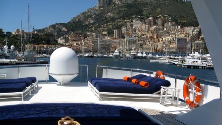 a boat in the water aboard COSTA MAGNA Yacht for Charter