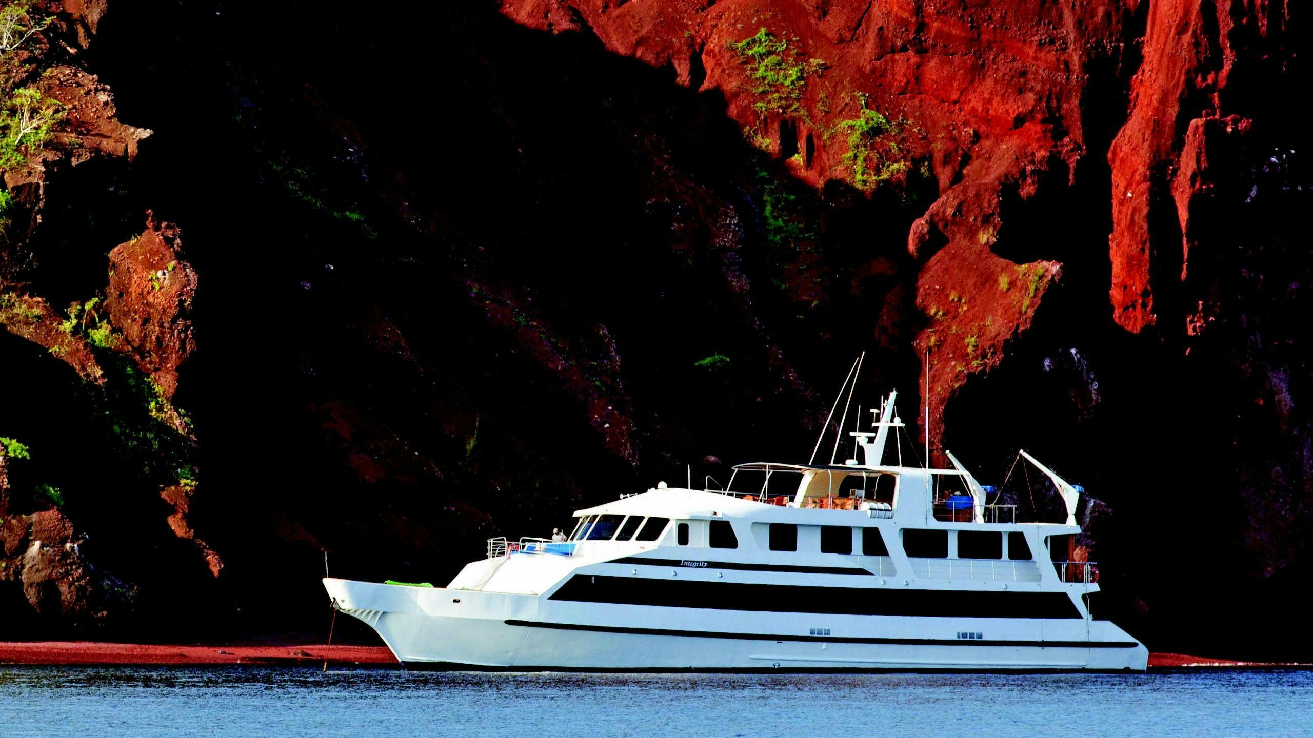 a boat on the water aboard INTEGRITY Yacht for Charter
