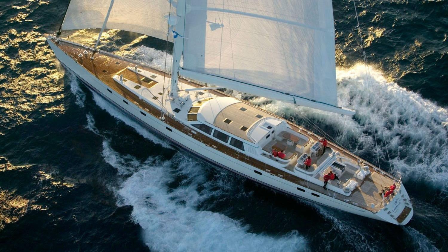 a boat on the water aboard CAVALLO Yacht for Charter