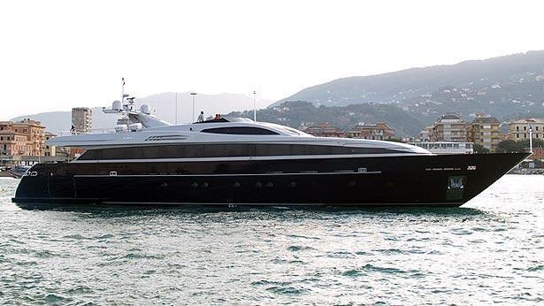 a large ship in the water aboard BILLA Yacht for Charter