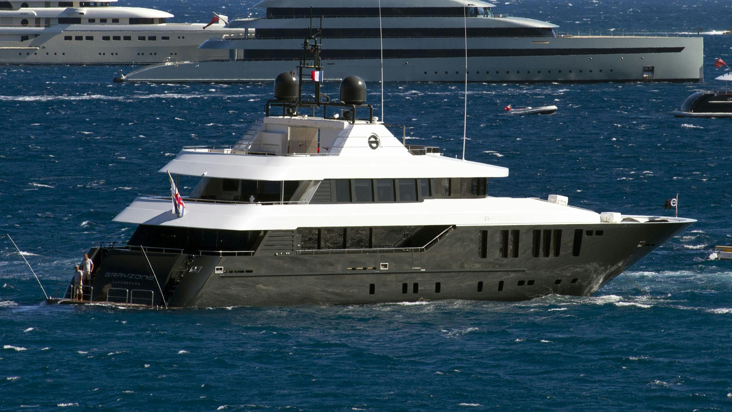 a large boat in the water aboard THANUJA Yacht for Charter