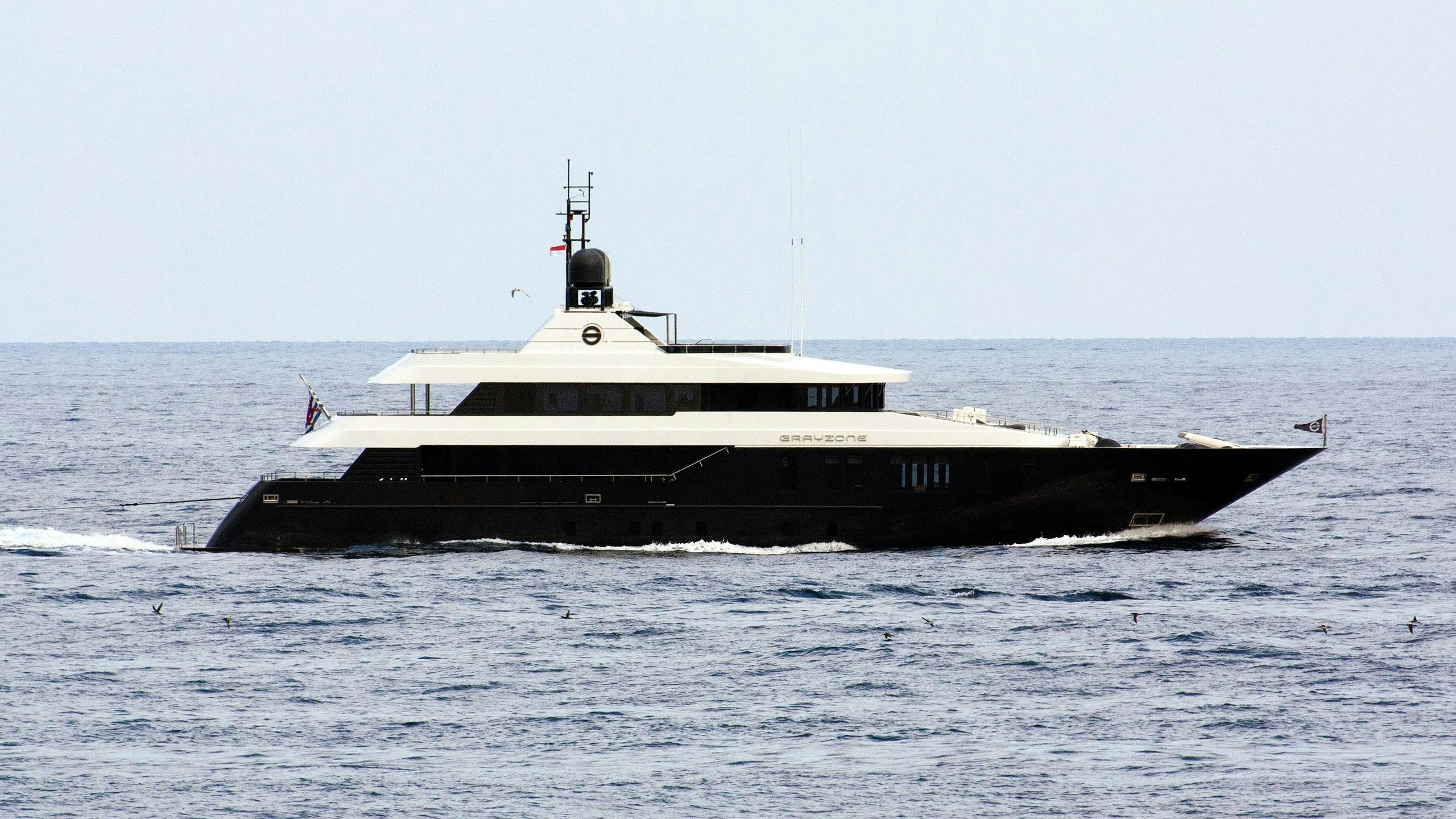 a large ship in the water aboard THANUJA Yacht for Charter