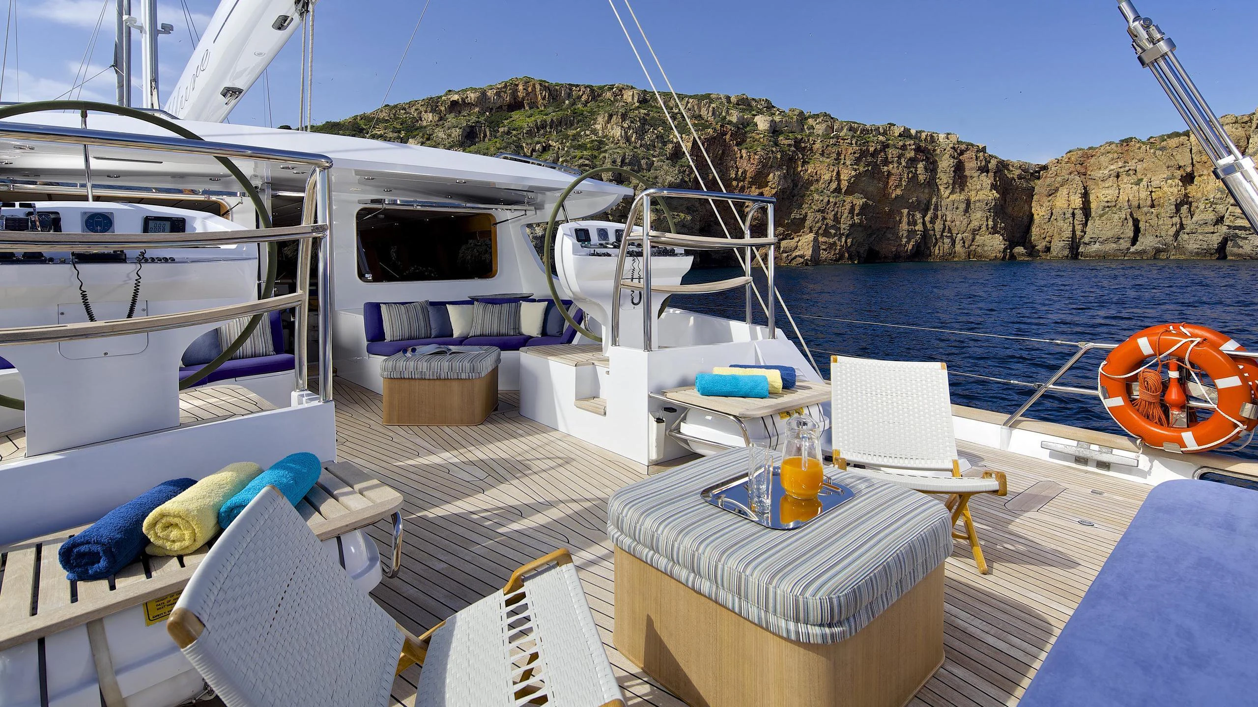 a boat on the water aboard ALLURE A Yacht for Charter