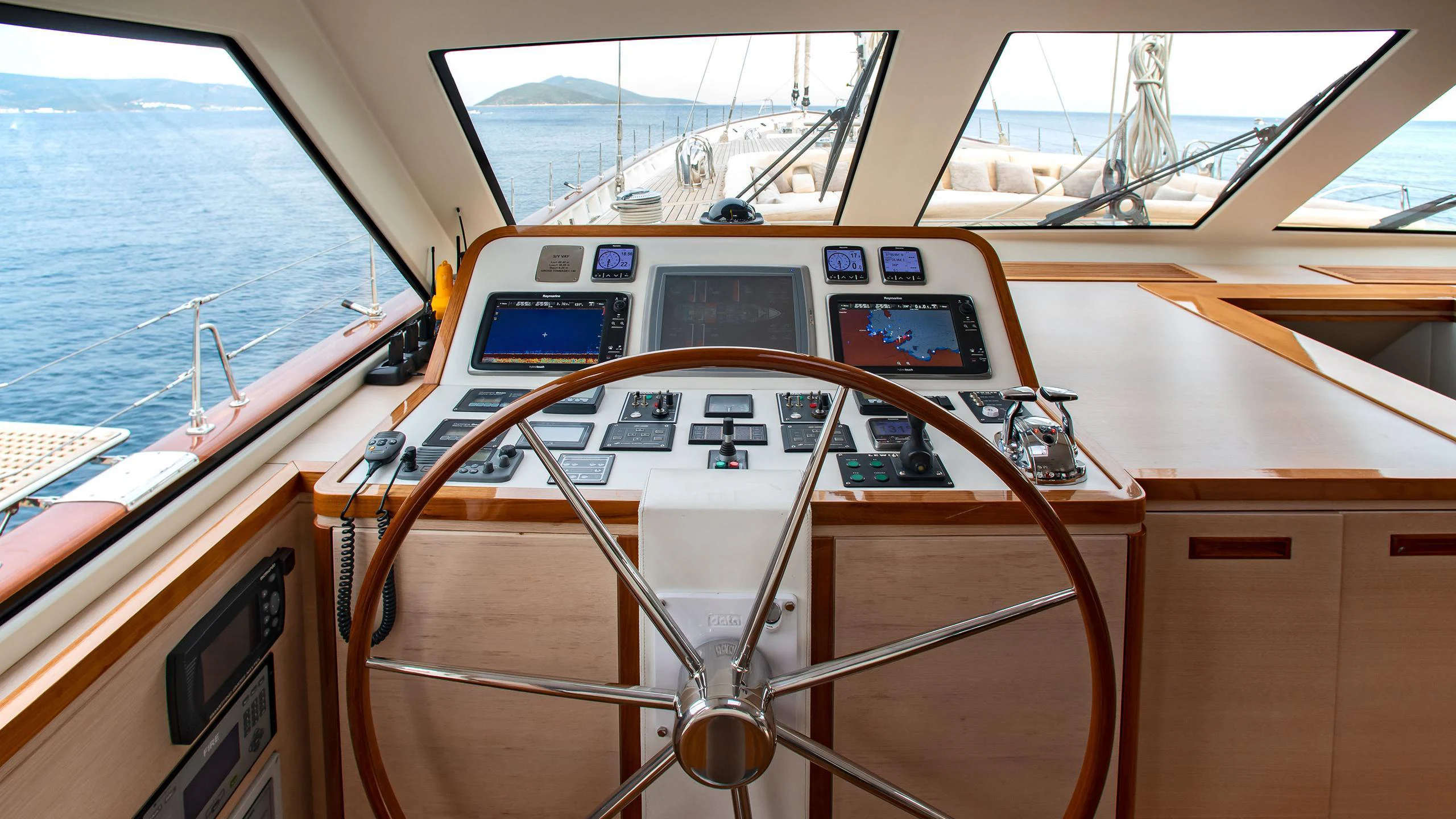 inside of a boat aboard VAY Yacht for Charter