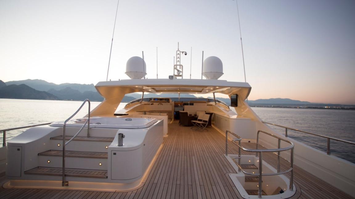 a boat on a body of water aboard PANFELISS Yacht for Charter