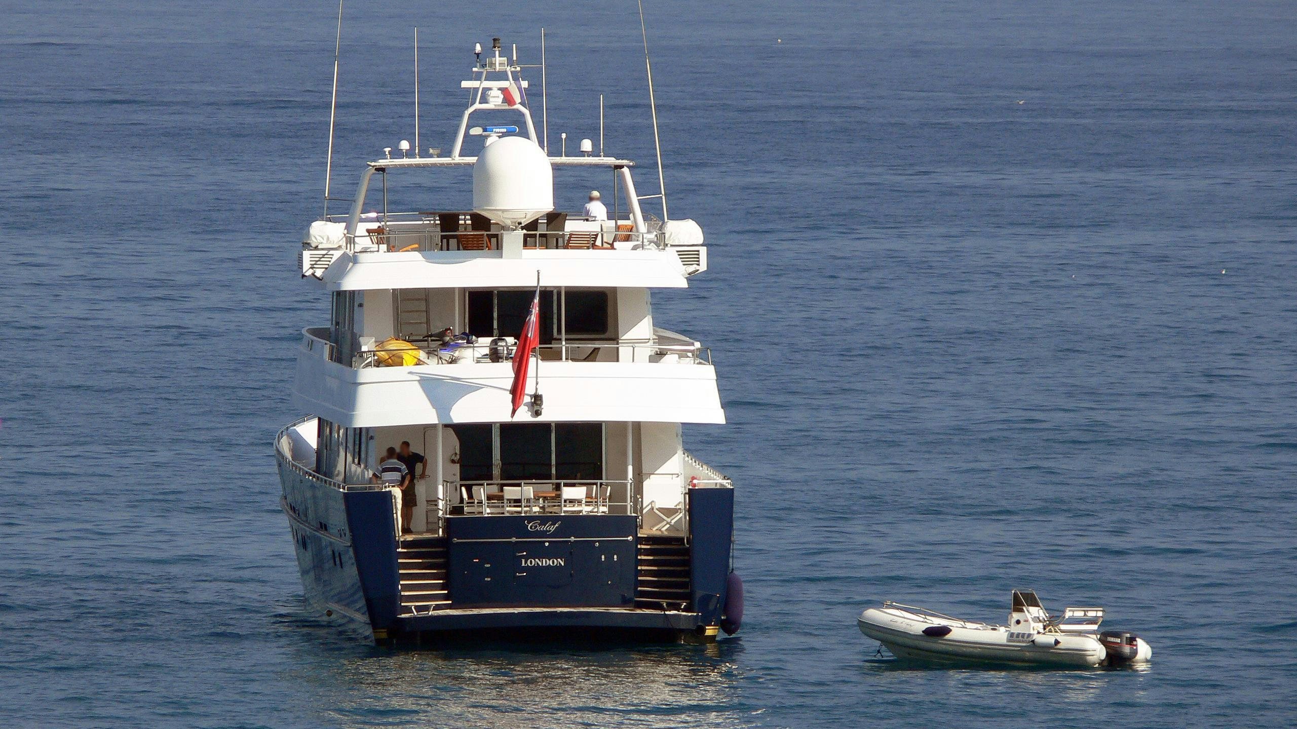 a boat with a flag on it aboard MAGIX Yacht for Charter