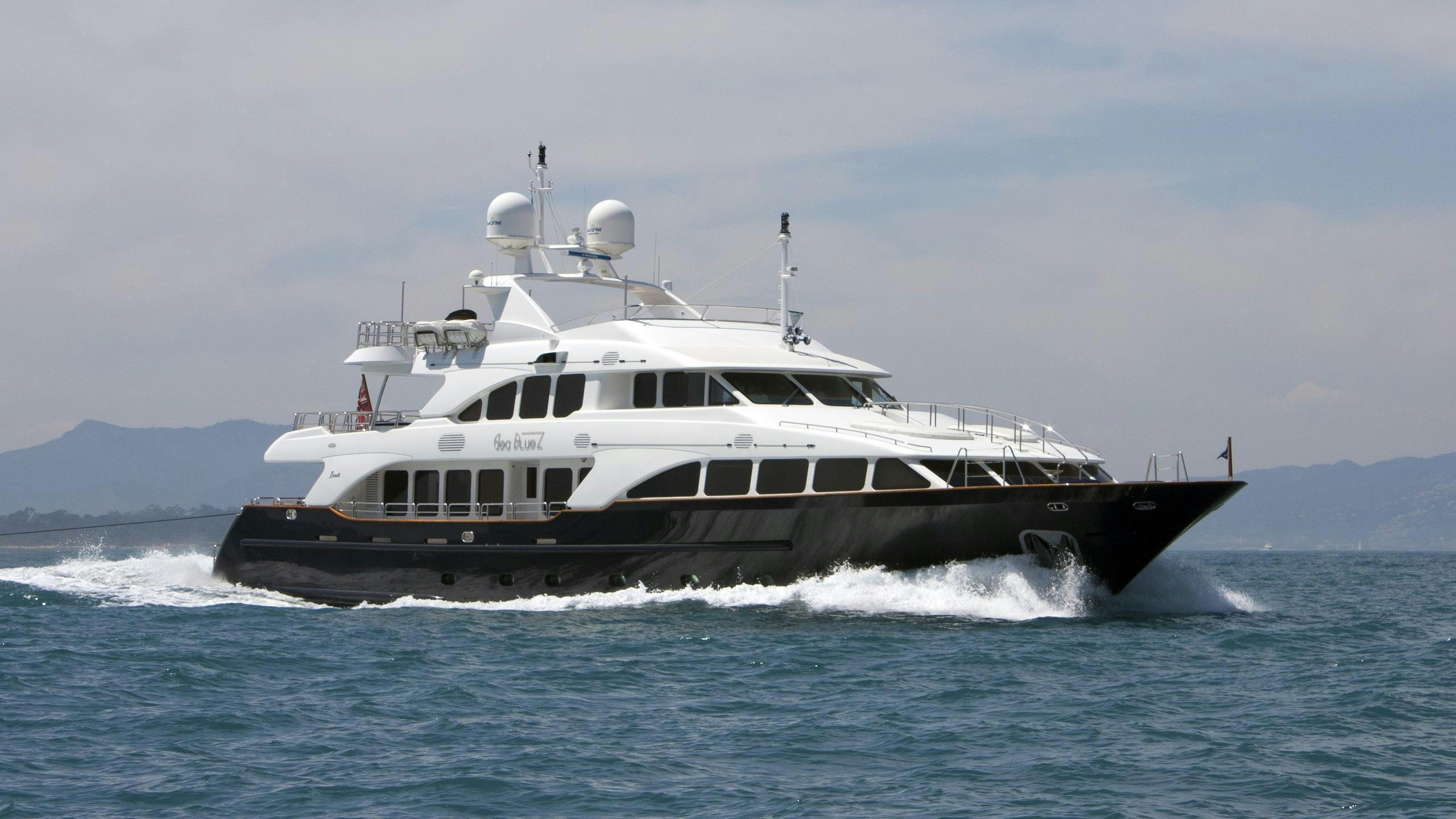 a boat on the water aboard SEA BLUEZ Yacht for Charter