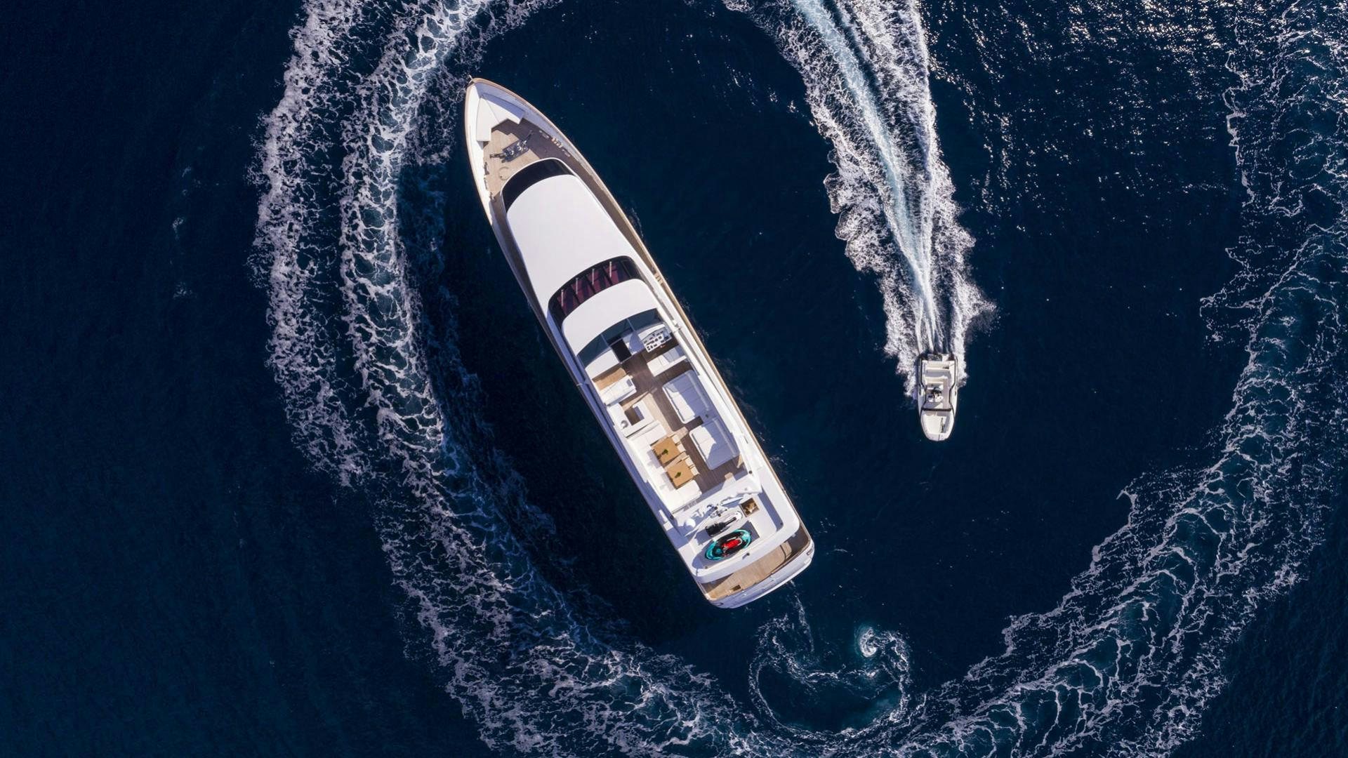 a boat in the water aboard SOLE DI MARE Yacht for Charter