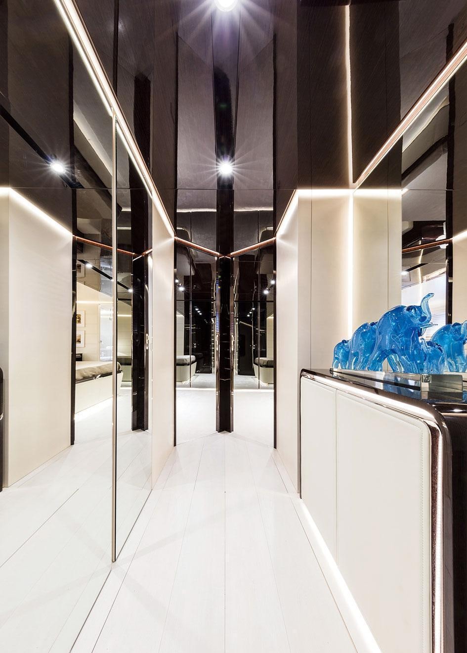 a large room with pipes aboard SOULMATE Yacht for Charter