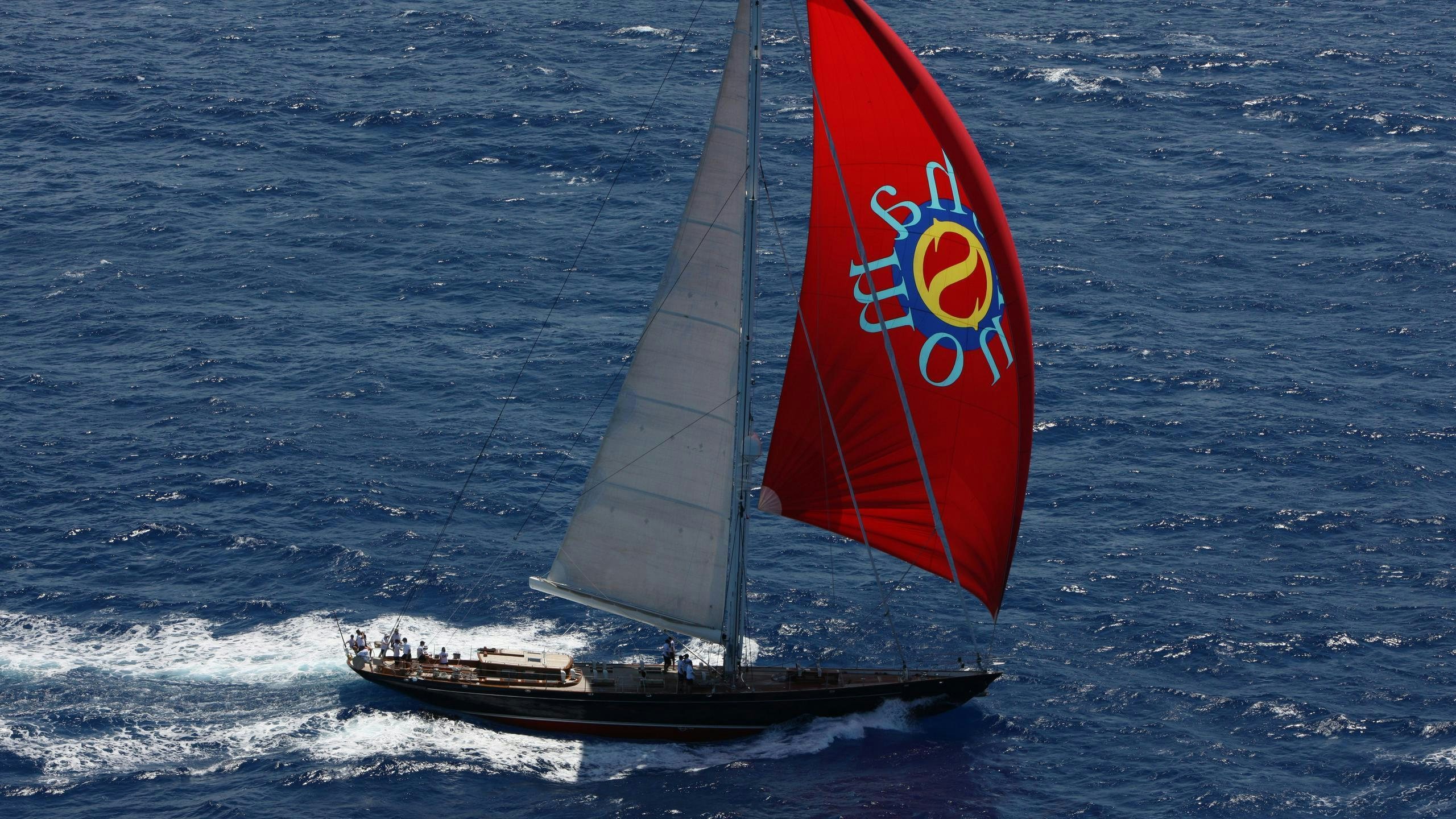 a sailboat on the water aboard SHAMOUN Yacht for Charter
