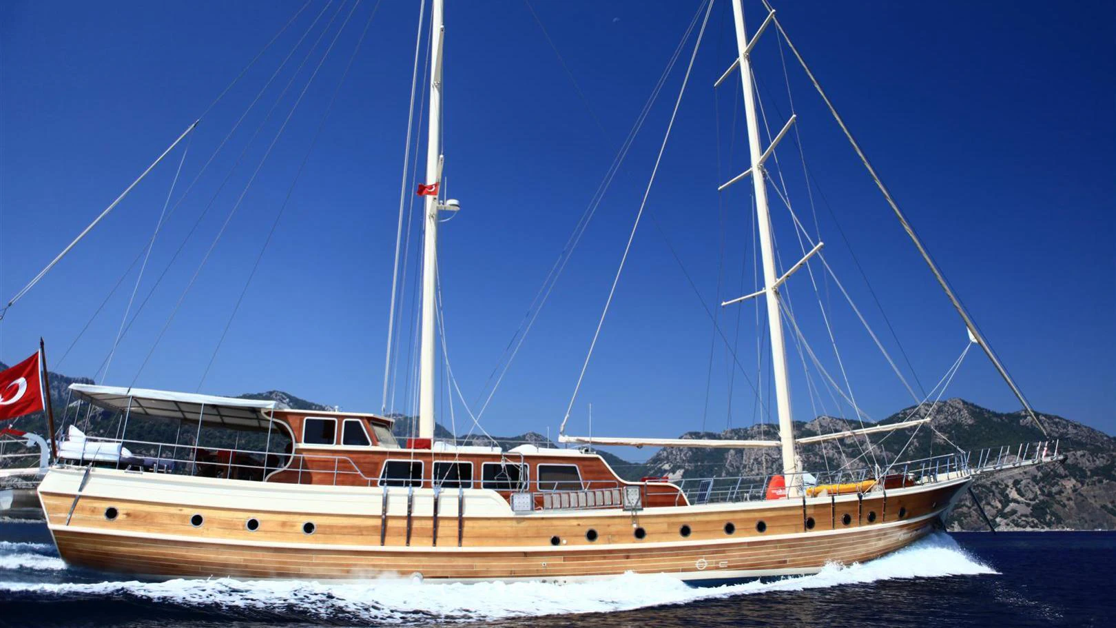 a boat on the water aboard JUNIOR ORCUN Yacht for Charter