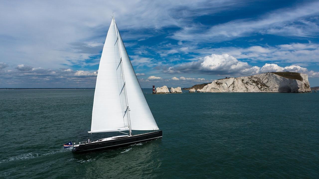 a sailboat on the water aboard INUKSHUK Yacht for Charter
