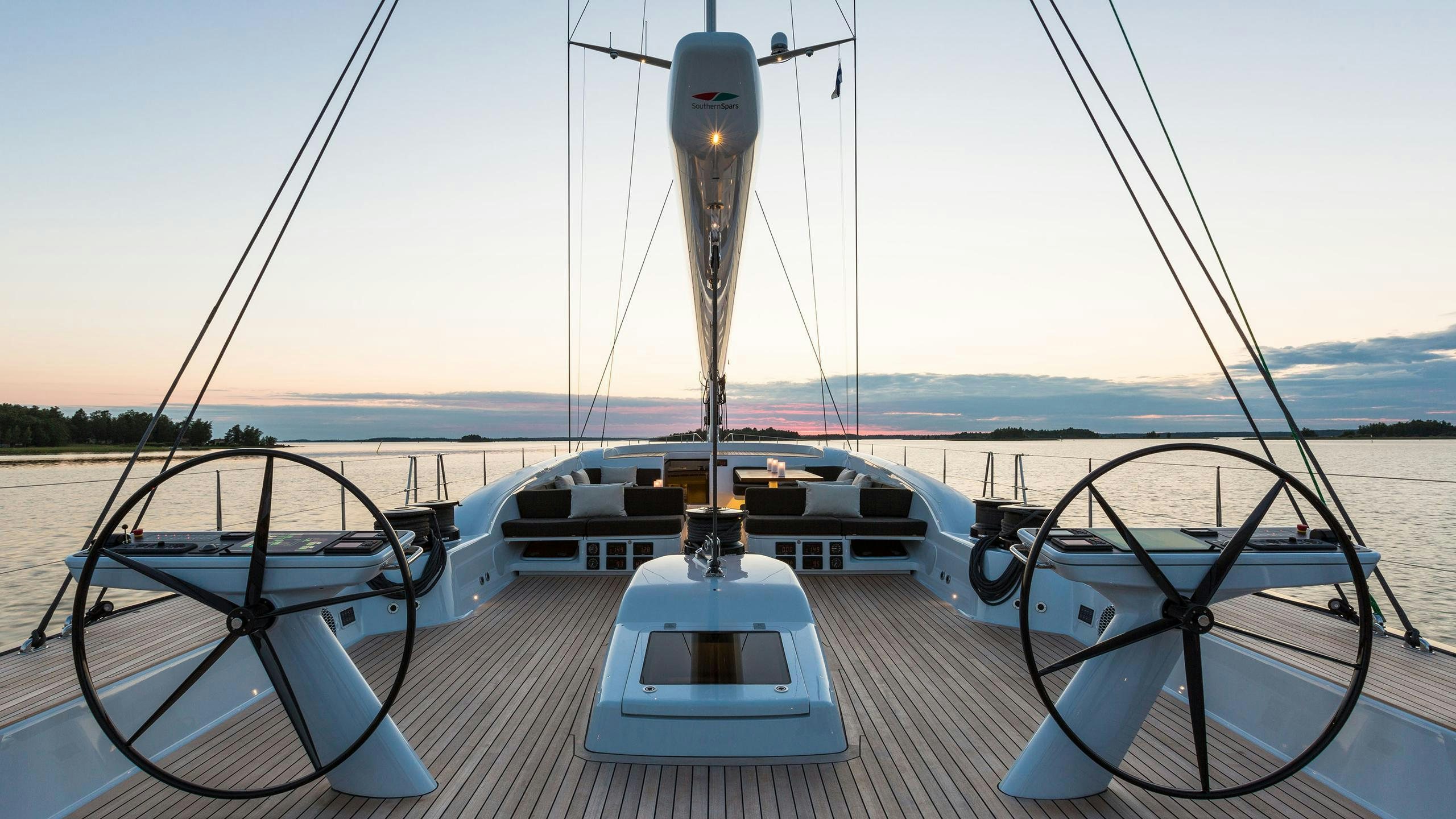 a boat on a body of water aboard INUKSHUK Yacht for Charter