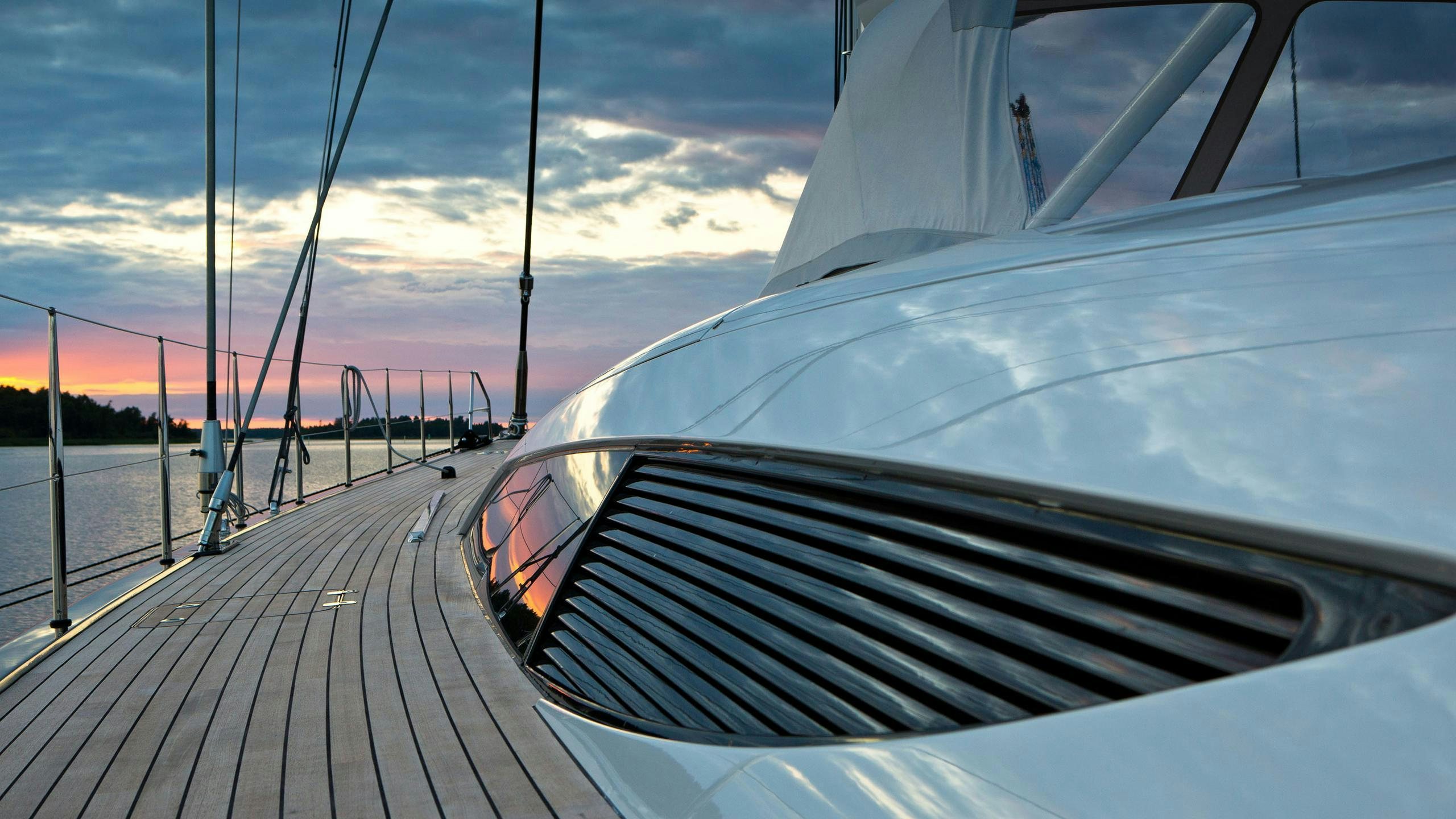 a boat on the water aboard INUKSHUK Yacht for Charter