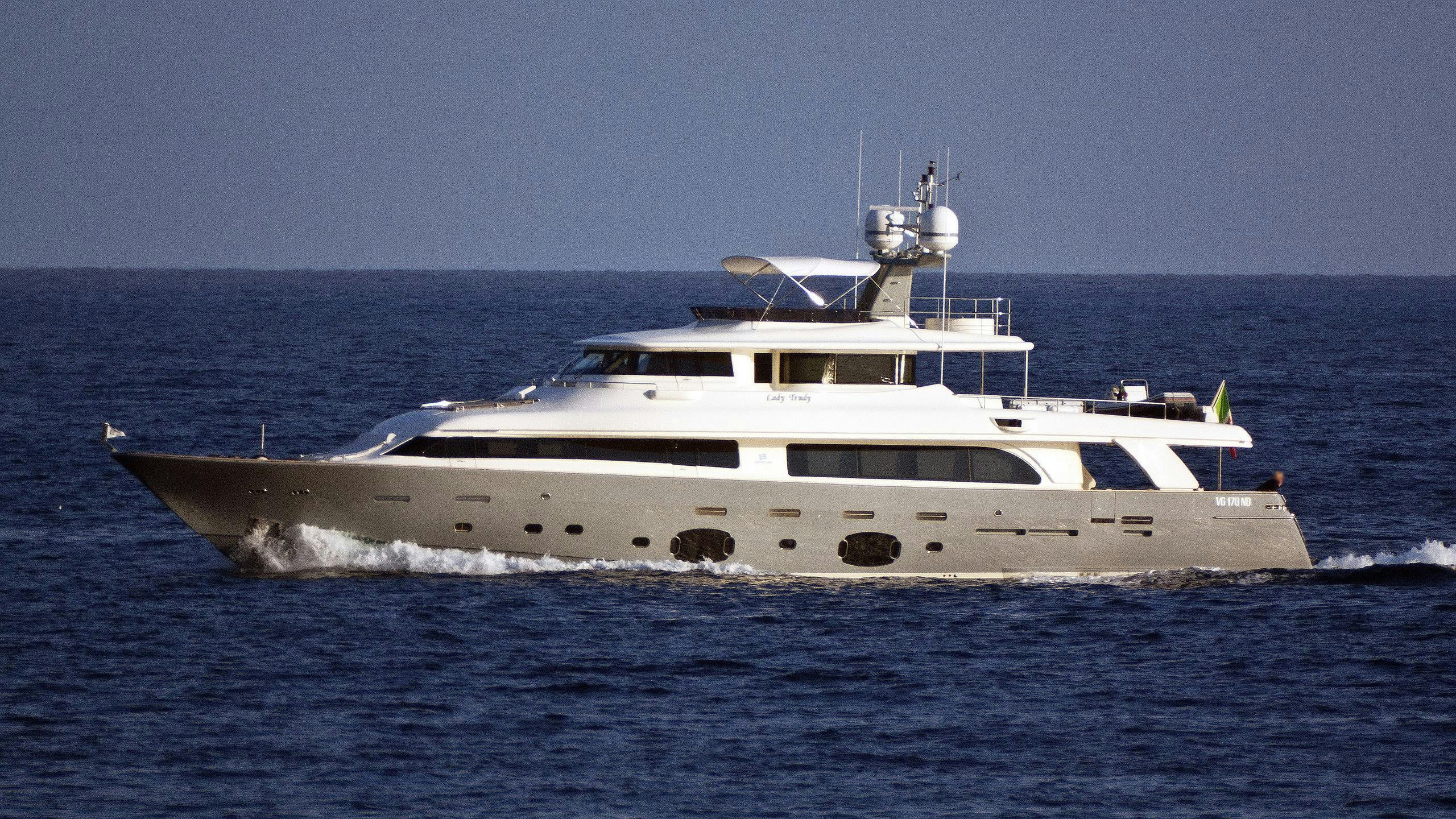 a large white yacht aboard SEVENTH SENSE Yacht for Charter