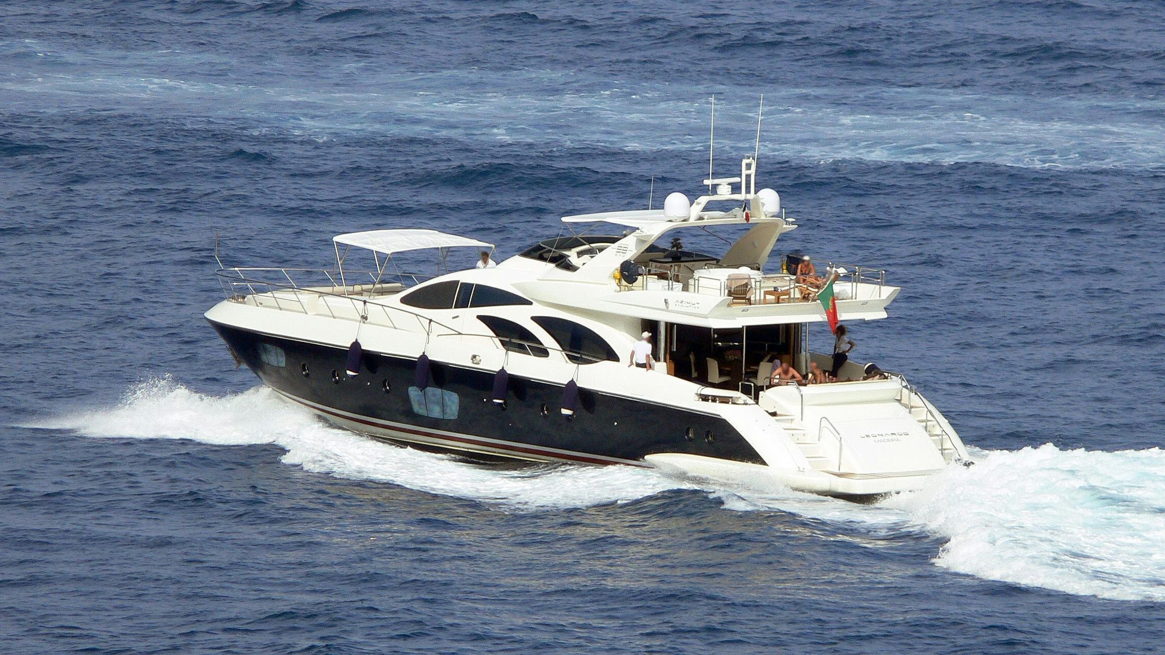 a boat on the water aboard LEONARDO Yacht for Charter