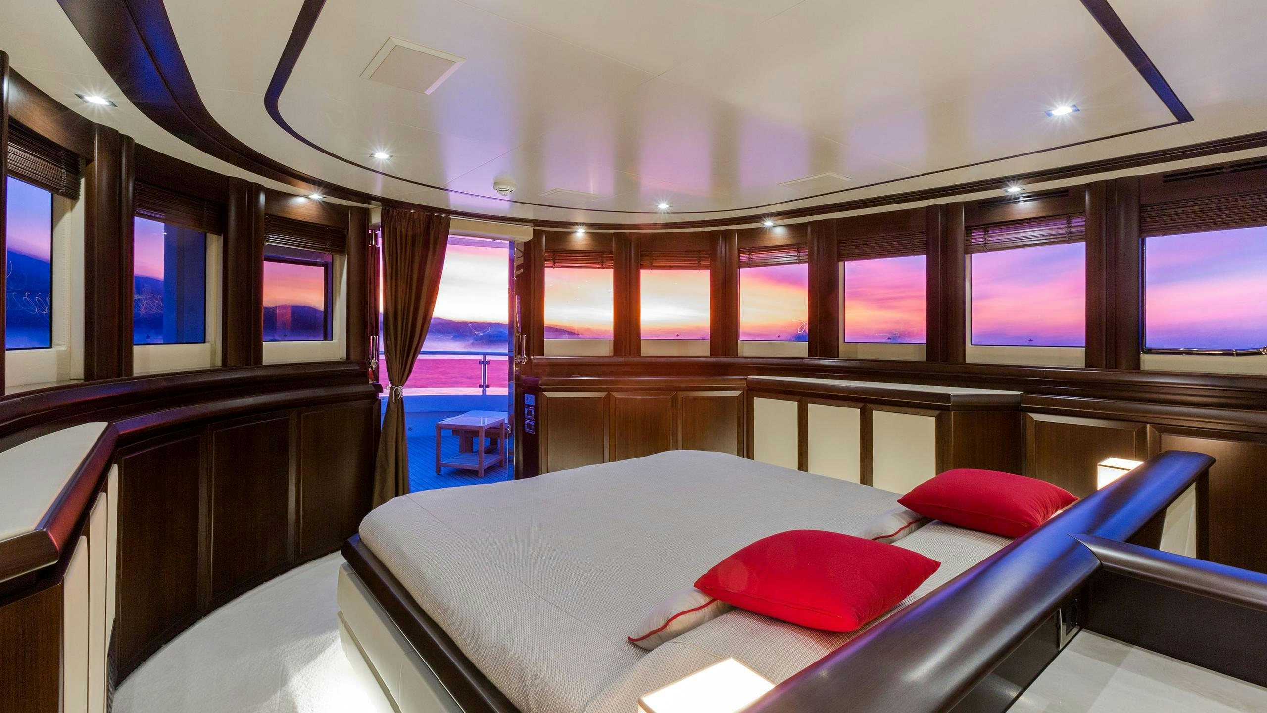 inside of a train aboard GATSBY Yacht for Charter